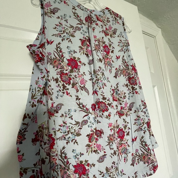 Premise Large Blue Floral Tank Size Large - Picture 4 of 5